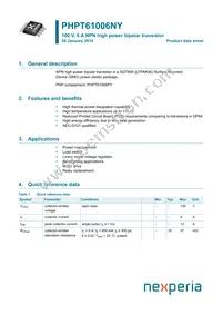 PHPT61006NYX Datasheet Cover