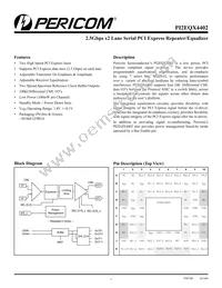 PI2EQX4402NBE Datasheet Cover