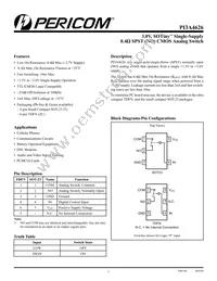 PI3A4626ZCEX Datasheet Cover