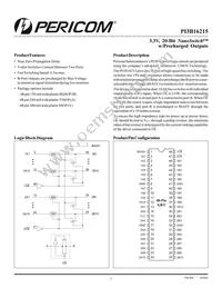 PI3B16215A Datasheet Cover