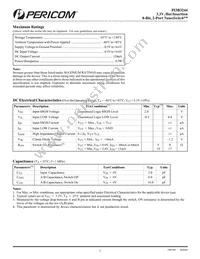 PI3B3244QEX Datasheet Page 2