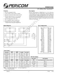 PI3B32X384BE Datasheet Cover