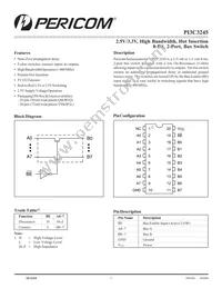 PI3C3245LE Datasheet Cover