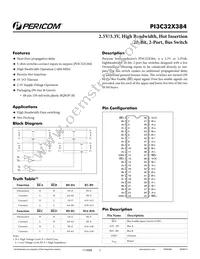 PI3C32X384BE Datasheet Cover