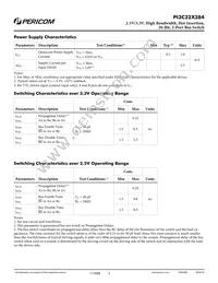 PI3C32X384BE Datasheet Page 3