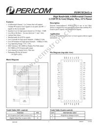 PI3PCIE2612-AZFE Datasheet Cover