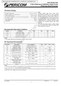 PI3USB10LP-BEZMEX Datasheet Page 2