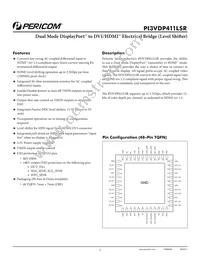 PI3VDP411LSRZBE Datasheet Cover