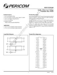 PI3VT32X245BE Datasheet Cover