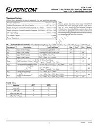 PI5C32160CAE Datasheet Page 2