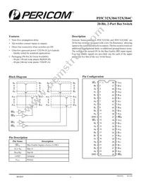 PI5C32X384BEX Datasheet Cover