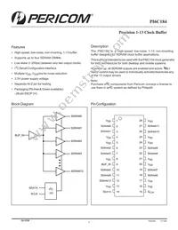 PI6C184HEX Datasheet Cover