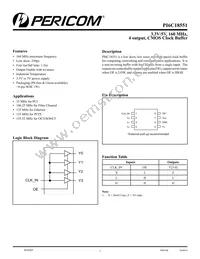 PI6C18551WEX Datasheet Cover