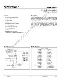 PI6C20400HE Datasheet Cover