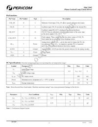 PI6C2502WE Datasheet Page 2