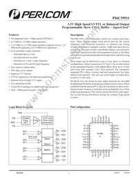 PI6C39911JE Datasheet Cover