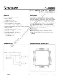 PI6C485352FAE Datasheet Cover