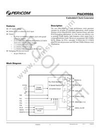 PI6C49006AE Datasheet Cover