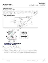 PI6C49016ZDIEX Datasheet Page 12