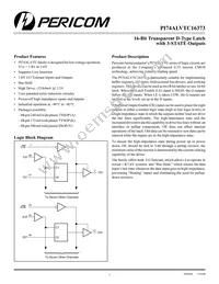 PI74ALVTC16373A Datasheet Cover