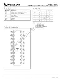 PI74ALVTC16373A Datasheet Page 2