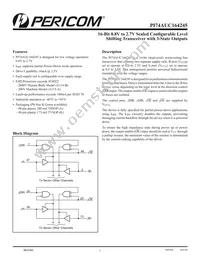 PI74AUC164245KE Datasheet Cover