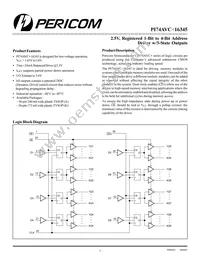 PI74AVC+16345A Datasheet Cover