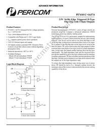 PI74AVC+16374A Datasheet Cover