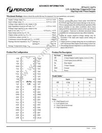 PI74AVC+16374A Datasheet Page 2