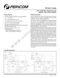 PI74AVC+16646A Datasheet Cover