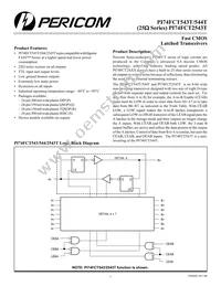PI74FCT543ATS Datasheet Cover
