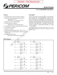 PI74LPT16244CAEX Datasheet Cover