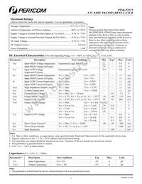 PI74LPT373AS Datasheet Page 2