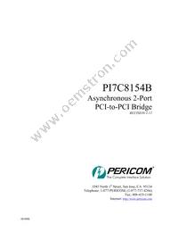PI7C8154BNAIE Datasheet Cover