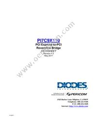 PI7C9X110BNB Datasheet Cover