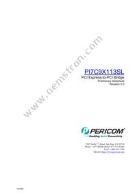 PI7C9X113SLFDE Cover