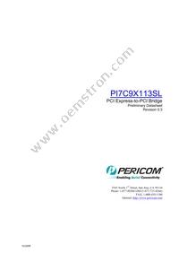 PI7C9X113SLFDE Datasheet Cover