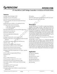 PI7C9X1170BZDEX Datasheet Cover