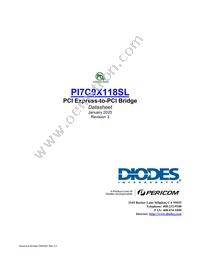 PI7C9X118SLFDE Datasheet Cover
