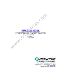 PI7C9X20303ULAZPE Datasheet Cover