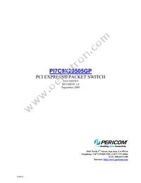 PI7C9X20505GPBEVB Datasheet Cover