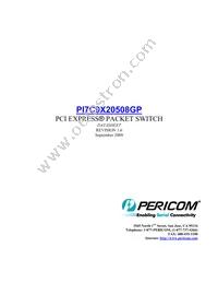 PI7C9X20508GPBNDE Datasheet Cover