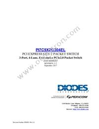 PI7C9X2G304ELQZXAEX Datasheet Cover