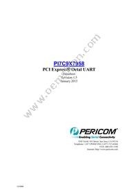 PI7C9X7958ANBE Datasheet Cover