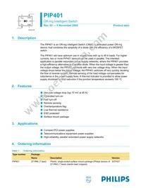 PIP401 Datasheet Cover