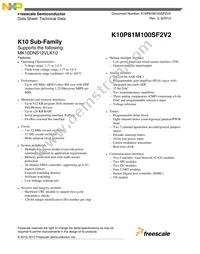 PK10N512VLK100 Datasheet Cover