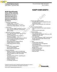 PK20FX512VMD12 Datasheet Cover