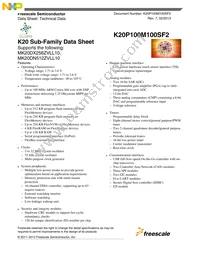 PK20N512VLL100 Datasheet Cover