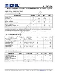 PL502-00DC Datasheet Page 2