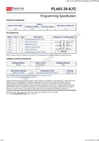 PL602-20-K52TC Datasheet Cover